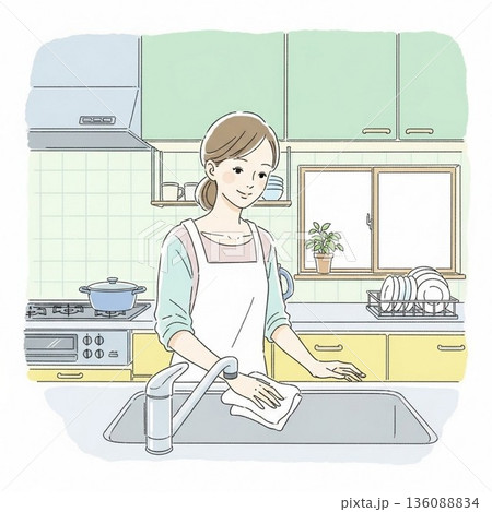 掃除のイラスト 136088834