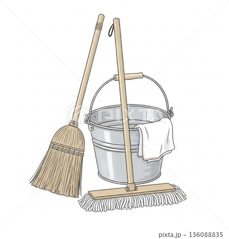 掃除のイラスト 136088835