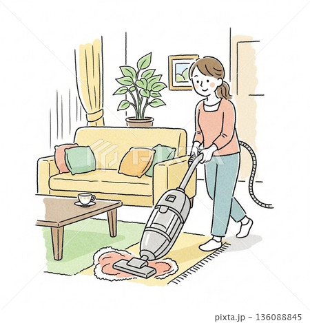 掃除のイラスト 136088845