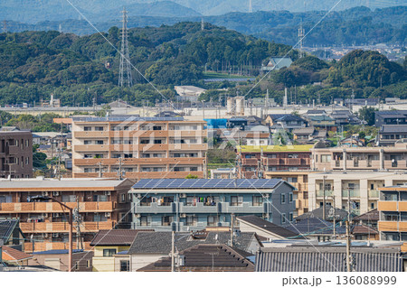 袋井市の愛野の街並み(静岡県) 袋井市の愛野の街並み(静岡県) 136088999