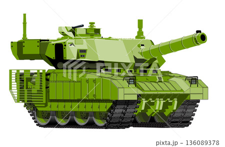 Cartoon modern armored tank 136089378