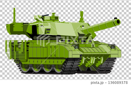 Cartoon modern armored tank 136089378