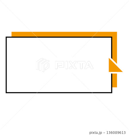 シンプルな吹き出しのイラスト 横長 四角 シンプルな吹き出しのイラスト 横長 四角 136089613