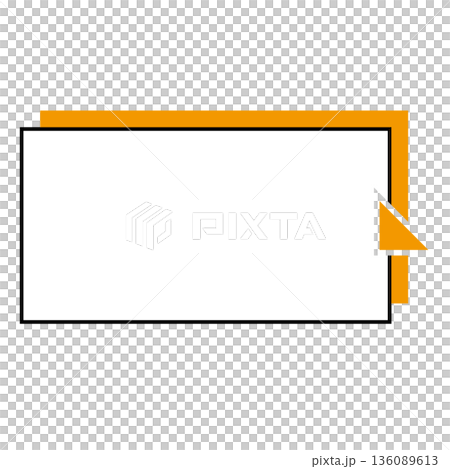 シンプルな吹き出しのイラスト 横長 四角 シンプルな吹き出しのイラスト 横長 四角 136089613