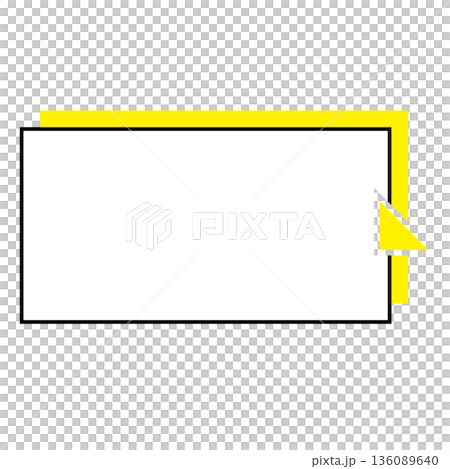 Simple speech bubble illustration, horizontal, square 136089640