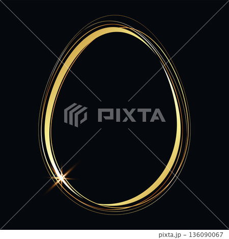 Golden Easter egg, beautiful festive design Golden Easter egg, beautiful festive design 136090067