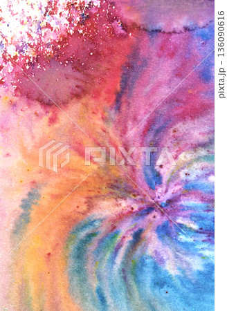 Vibrant splash of colour watercolor paints background Vibrant splash of colour watercolor paints background 136090616