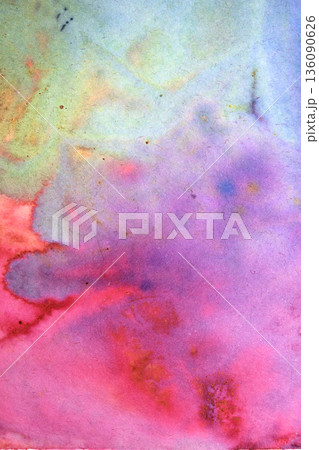 Vibrant splash of colour watercolor paints background 136090626