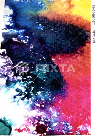 Vibrant colour ink splash rainbow paint background Vibrant colour ink splash rainbow paint background 136090648
