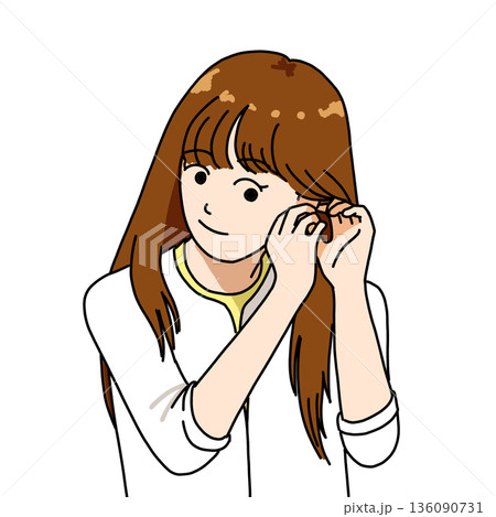 ピアスをつけている女性 ピアスをつけている女性 136090731