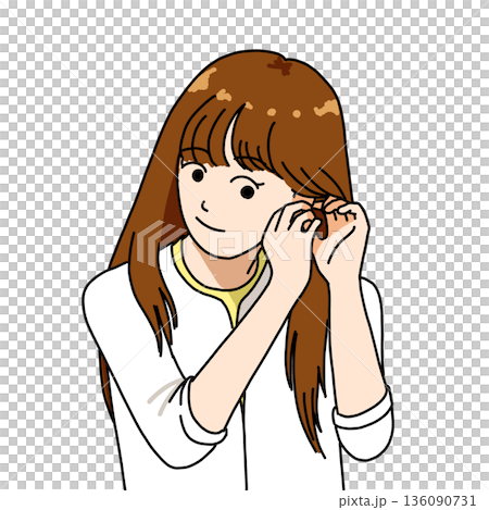 ピアスをつけている女性 ピアスをつけている女性 136090731