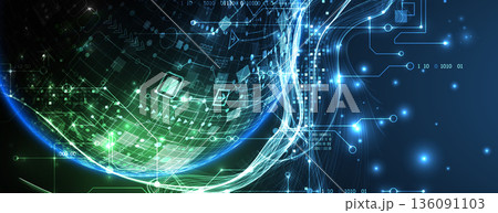 Abstract data technology concept. Sphere theme vector illustration. Abstract data technology concept. Sphere theme vector illustration. 136091103
