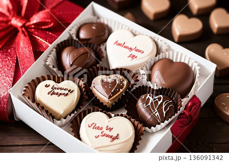 バレンタイン チョコレート ハート 136091342