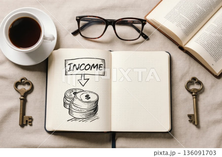 Journal Sketch of Passive Income Flow with Symbolic Key Journal Sketch of Passive Income Flow with Symbolic Key 136091703