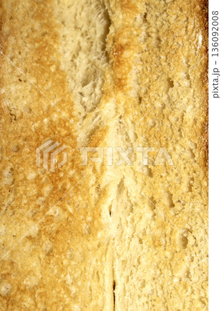Close up of toast bread food texture golden toasted Close up of toast bread food texture golden toasted 136092008