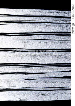 Thick Ink Pen Paint Black Lines on White Background Zebra Skin Barcode Shapes 136092083