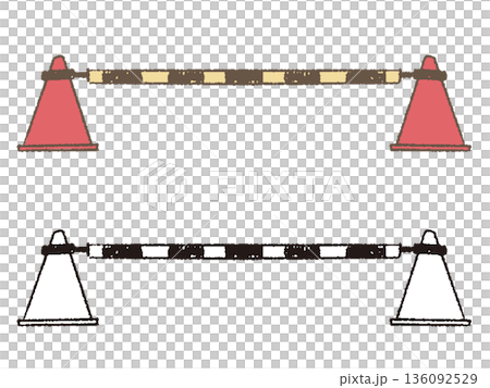 交通錐和路障 136092529