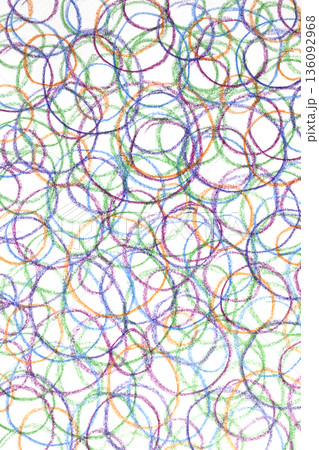 Crayon scribble writing circles abstract creative children background Crayon scribble writing circles abstract creative children background 136092968
