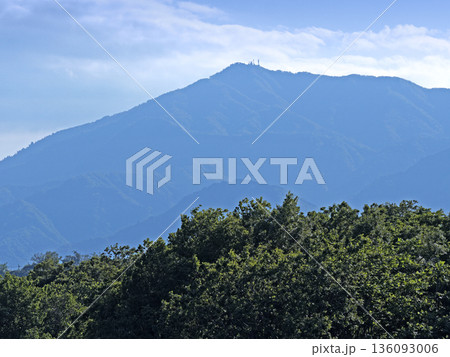 模川沿いに望む大山 136093006