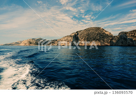 Calanques limestone cliffs Calanques limestone cliffs 136093570