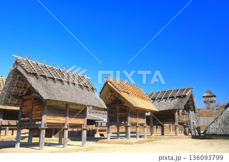 【佐賀県】快晴下の吉野ヶ里歴史公園(蔵と市) 【佐賀県】快晴下の吉野ヶ里歴史公園(蔵と市) 136093799