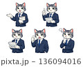 説明・案内に使える猫キャラクター 136094016