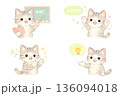 教育的なかわいい猫のイラストセット 136094018