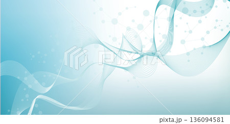 Structure molecule and communication Dna, atom, neurons. Science concept for your design. Connected lines with dots. Medical, technology, chemistry, science background. illustration. Structure molecule and communication Dna, atom, neurons. Science concept for your design. Connected lines with dots. Medical, technology, chemistry, science background. illustration. 136094581