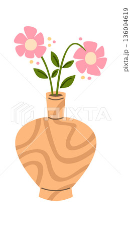 Elegant bouquet flower in vase Elegant bouquet flower in vase 136094619