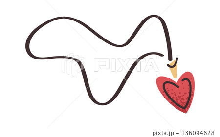 Necklace with heart pendant sticker 136094628