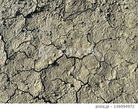 Cracked Dry Earth Texture Background Cracked Dry Earth Texture Background 136094972