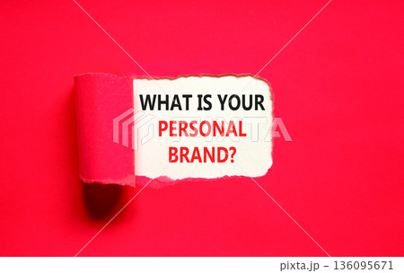 What is your personal brand symbol. Concept words What is your personal brand on beautiful white paper. Beautiful red paper background. Business what is your personal brand concept. Copy space. What is your personal brand symbol. Concept words What is your personal brand on beautiful white paper. Beautiful red paper background. Business what is your personal brand concept. Copy space. 136095671