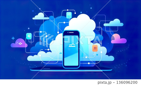 cloud computing concept with icons cloud cloud computing concept with icons cloud 136096200