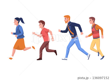 Pupils evacuation from school building flat color vector illustration. Students and staff emergency leaving. Kids follows escape route 2D cartoon characters with educational facility Pupils evacuation from school building flat color vector illustration. Students and staff emergency leaving. Kids follows escape route 2D cartoon characters with educational facility 136097152
