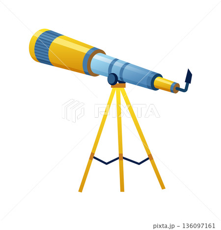 Telescope for space exploration, science discovery and astronomy studying. Equipment for watching on cosmos. Education spyglass for research stars Telescope for space exploration, science discovery and astronomy studying. Equipment for watching on cosmos. Education spyglass for research stars 136097161