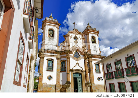 Baroque cathedral facade 136097421