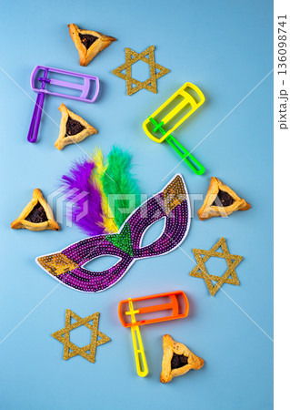 Jewish holiday Purim celebration concept Jewish holiday Purim celebration concept 136098741