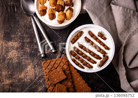 Trendy viral Japanese yogurt cheesecake 136098752