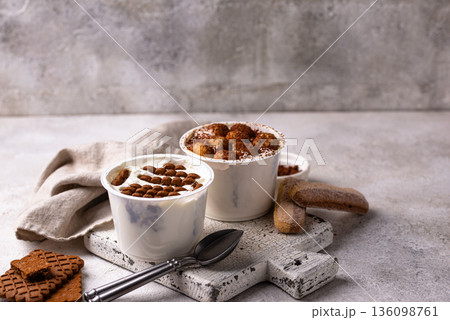 Trendy viral Japanese yogurt cheesecake 136098761