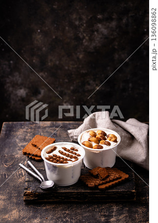 Trendy viral Japanese yogurt cheesecake 136098862