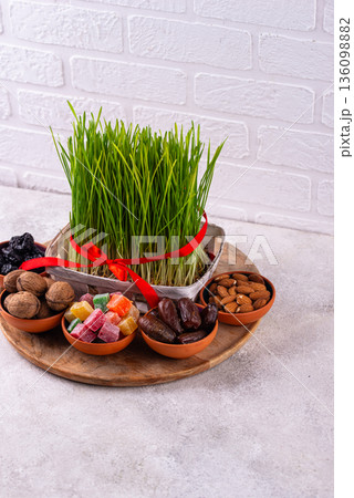 Traditional Azerbaijan spring holiday Novruz concept Traditional Azerbaijan spring holiday Novruz concept 136098882