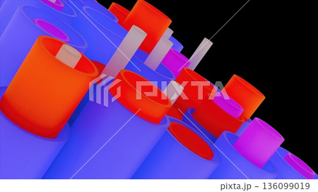 Abstract 3d tubes. Computer generated render Abstract 3d tubes. Computer generated render 136099019