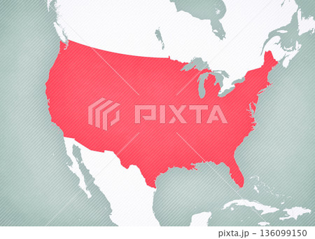 Map of United States of America Map of United States of America 136099150