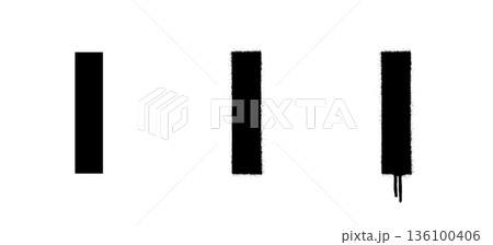 Stencil letter. A bold letter I in a clean, splattered, and dripping graffiti style on a white background. 136100406