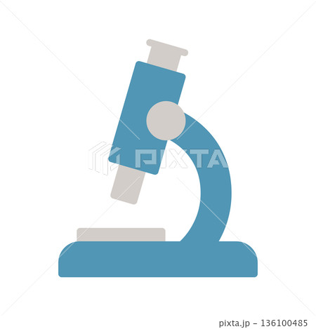 顕微鏡のカラーアイコン 136100485