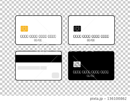 Bank cards icon set without background Bank cards icon set without background 136100862