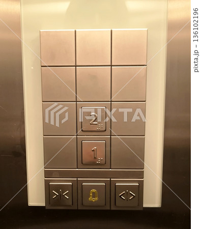 Modern metal elevator button panel Modern metal elevator button panel 136102196