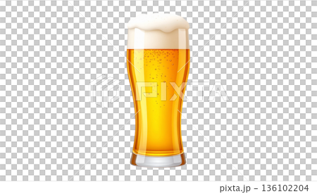 Illustration of delicious-looking foamy draft beer Illustration of delicious-looking foamy draft beer 136102204