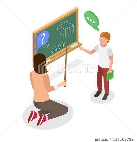 3D Isometric Flat Vector Set of Parents Learning with their Kids, Engaging In Educational Activities Together. Item 5 3D Isometric Flat Vector Set of Parents Learning with their Kids, Engaging In Educational Activities Together. Item 5 136102782