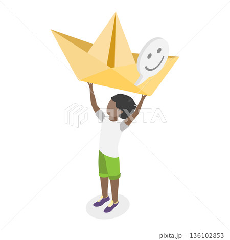 3D Isometric Flat Vector Illustration of Craftwork, Joyful Youngsters Equipped with Art Tools for Creative Projects. Item 3 3D Isometric Flat Vector Illustration of Craftwork, Joyful Youngsters Equipped with Art Tools for Creative Projects. Item 3 136102853